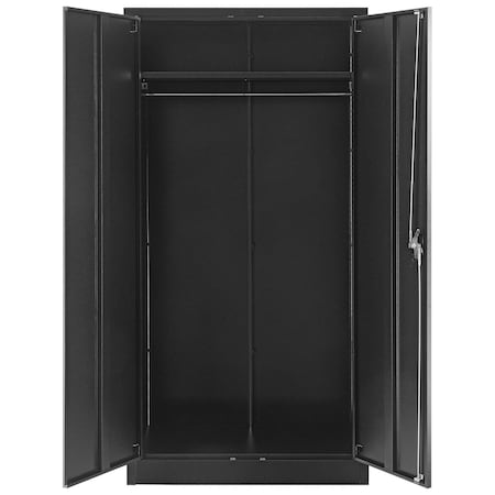 Global Industrial Wardrobe Storage Cabinet, 72 in H, 36 in W, Black 270031BK